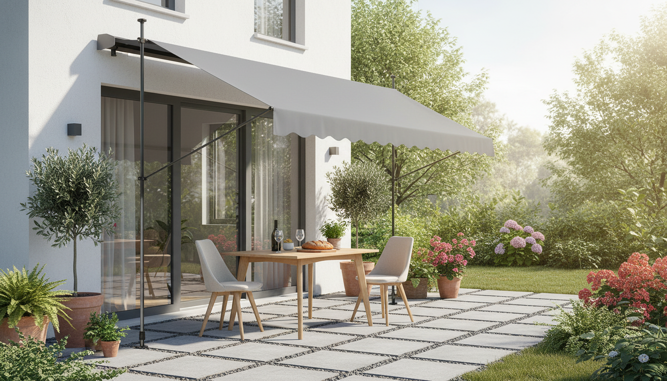 138x47 Manual Crank Retractable Patio Awning Guide
