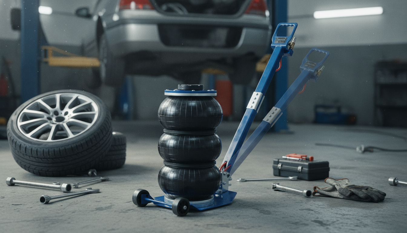 3-Ton Triple Bag Air Jack: Fast Lift, Adjustable Handle